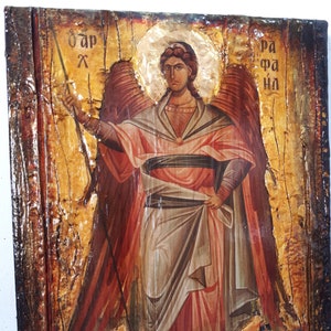Saint St. Raphael Rafael the Archangel-Greek Orthodox Byzantine Icons