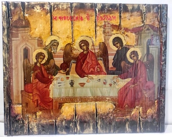Santissima Trinità - Ospitalità di Abramo Icona - Icone in stile antico greco bizantino