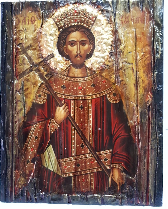 Saint St. Constantine - Konstantinos the Great Icon-Greek Christian Orthodox Icons