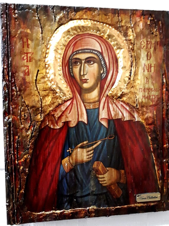 Saint St. Ermioni Ermione Hermioni Hermione Byzantine Greek Orthodox Church Icon