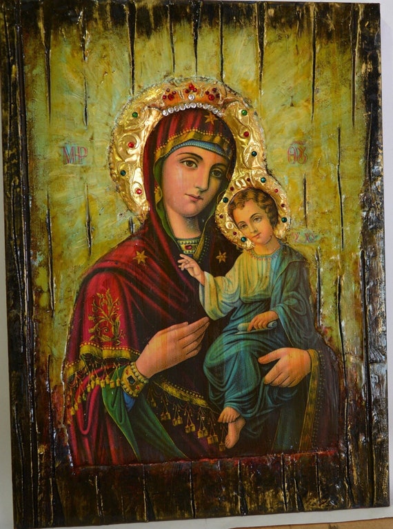 Virgin Mary and Jesus Christ Hodegetria Wedding Gift Icon- Greek Orthodox Icons