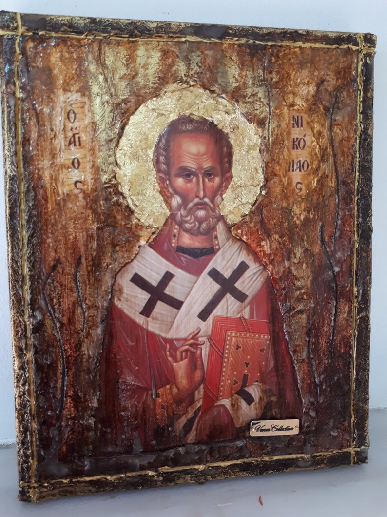 Saint St. Nikolas Nicholas Nikolaos Greek Byzantine Orthodox | Etsy