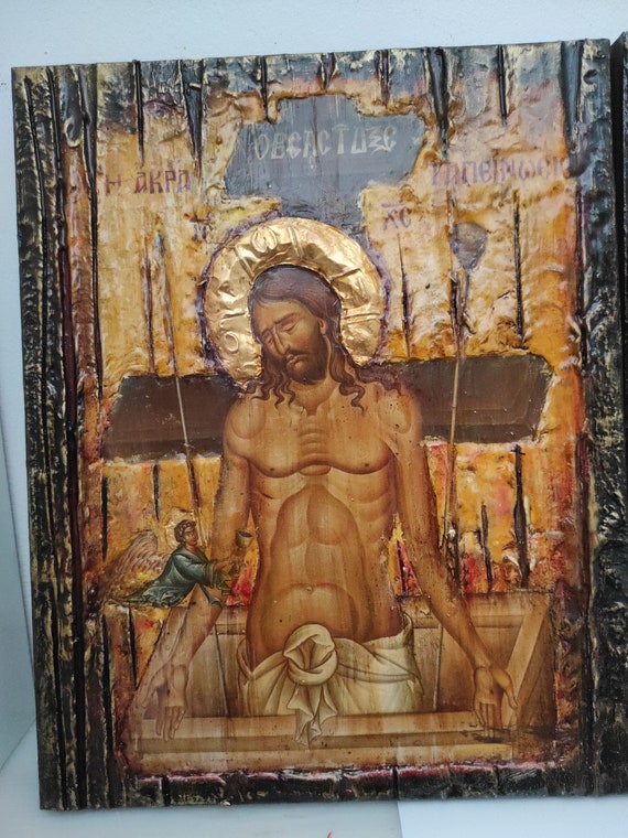 Jesus Christ The Extreme Humiliation | Religious hanging icons | Orthodox Icon | Real Handmade Greek Byzantine Icons