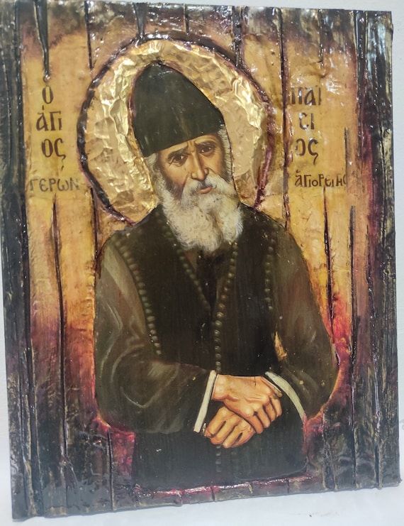 Saint Paisios of Mount Athos Half body Greek Orthodox Icons