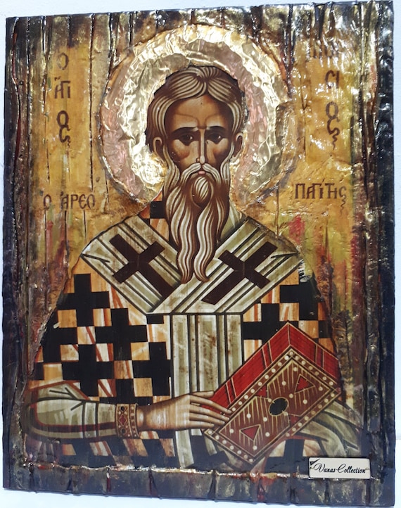 Saint St. Dionysius Dionysios the Areopagite Icon-Greek Orthodox Wedding Byzantine Icons