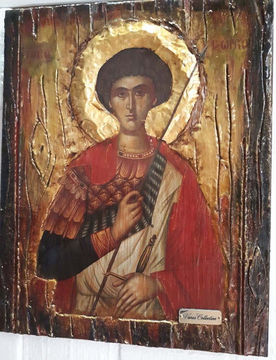 ハンドメイド ギリシャキリスト教正教会 聖ジョージの象徴。希少-C ハンドメイド ギリシャキリスト教正教会 聖ジョージの象徴。希少