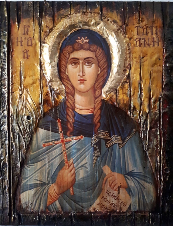 Saint St Tatiani Martyr of Rome Icon-Greek Orthodox Byzantine Icons