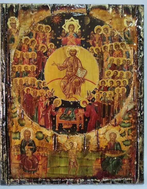 Synaxis of All Saints- All Saints' Day - Solemnity of All Saints Icon -Greek Icons