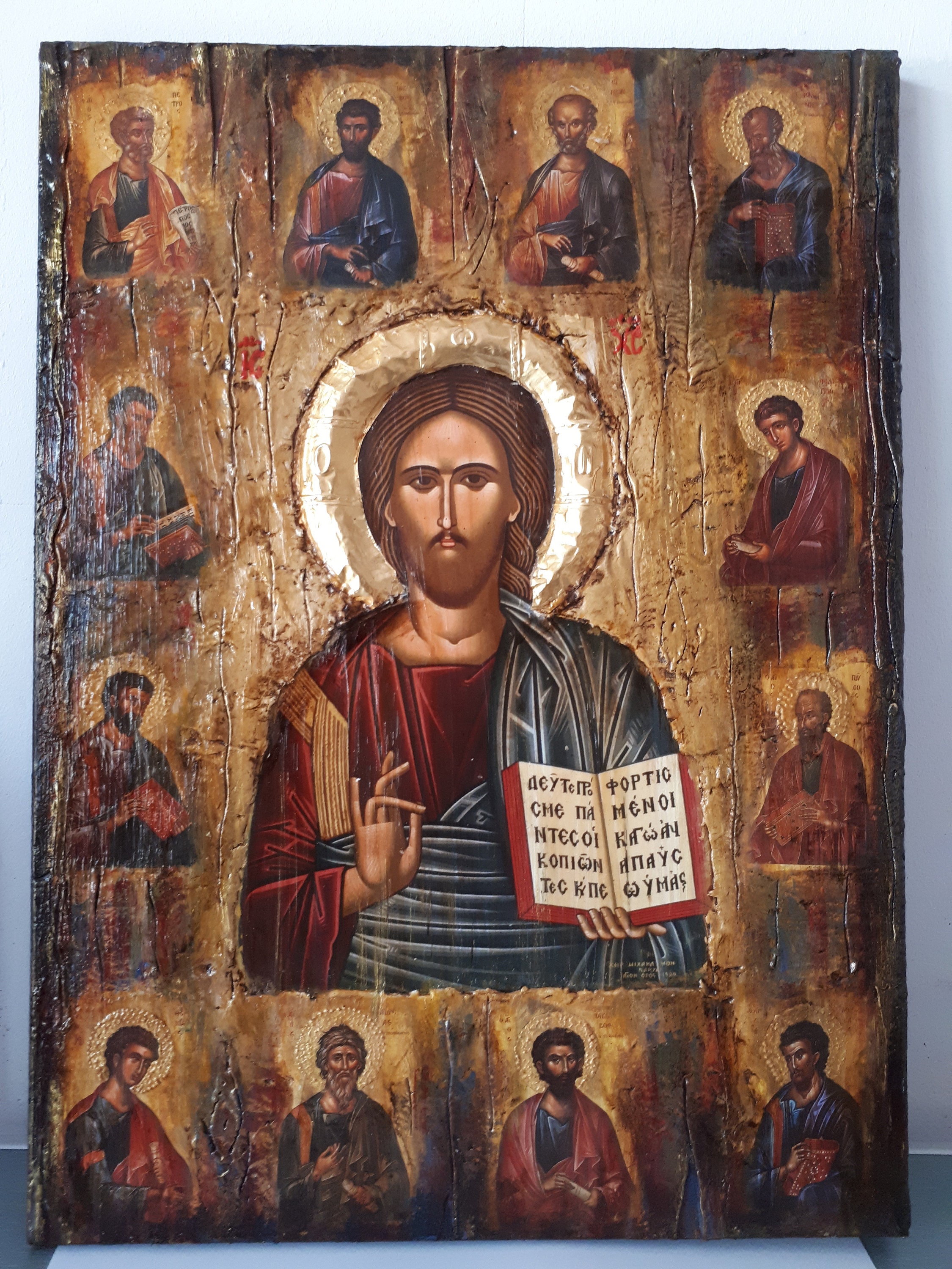 Jesucristo el icono de los benditos 12 apóstoles-iconos - Etsy México
