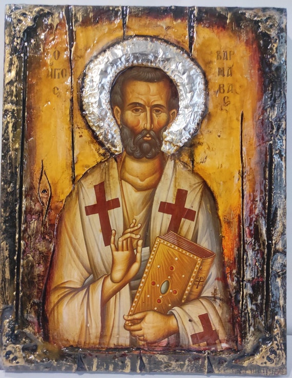 Saint St Barnavas Varnavas Barnabas the Apostle-Handmade Orthodox Christian Icons