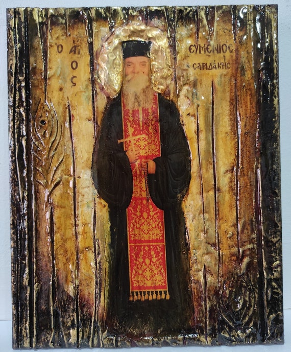 Saint Eumenios Evmenios Icon-Christianity Orthodox Byzantine Greek Icons