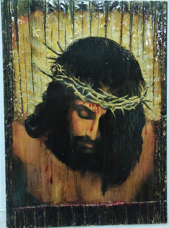 Jesus Christ Bride Crucified Icon | Greek Orthodox Wedding Gift Icons