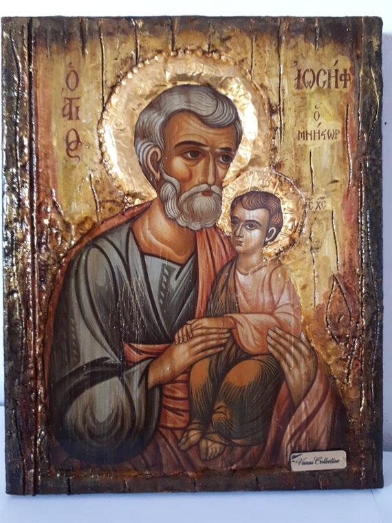 Saint St Joseph Iosif Icon-Greek Russian Byzantine Orthodox Icons