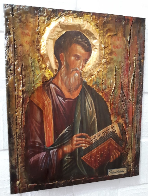 Saint St. Matthew the Apostle Icon - Orthodox Greek Byzantine Icons on Wood
