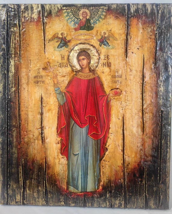 Saint Xenia, the Great Martyr, of Peloponesus, Greece, Full Body-Greek Handmade Icons