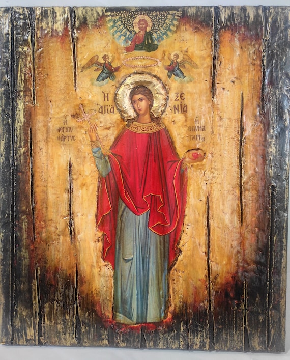 Saint Xenia, the Great Martyr, of Peloponesus, Greece, Full Body-Greek Handmade Icons