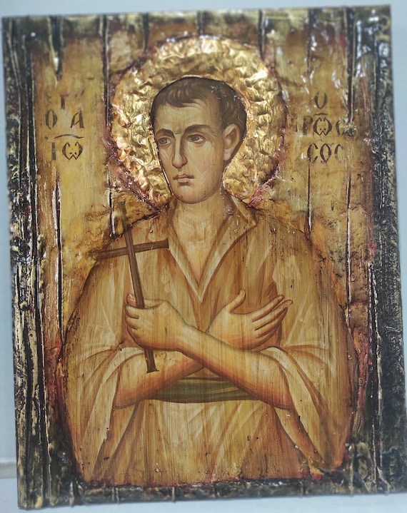 Saint  St. John the Russian, Ioannis,- Christian Greek Byzantine Icons
