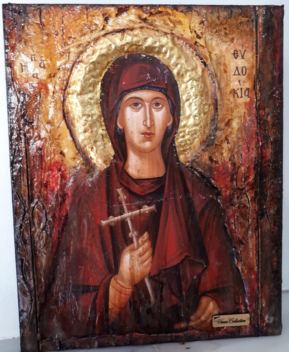 Santa Evdokia Raro icono griego