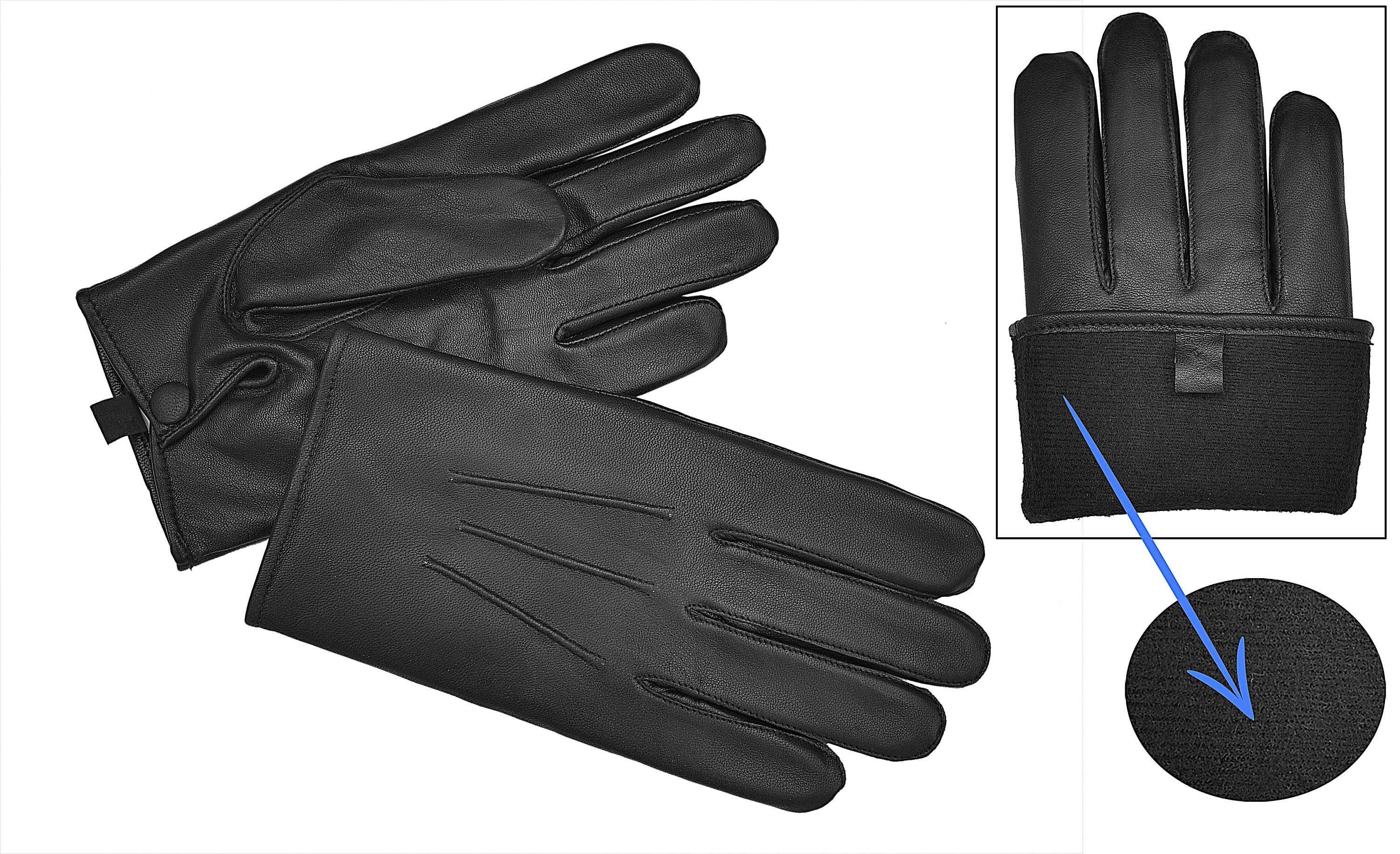 mens black leather dress gloves