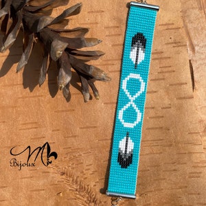 Bracelet miyuki symbol mixed race infinite love