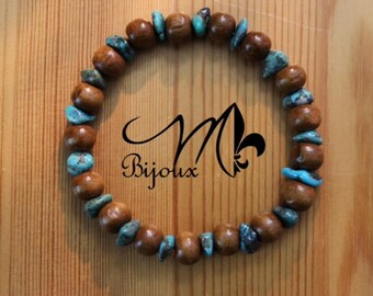 Bracelet: Turquoise and Wood
