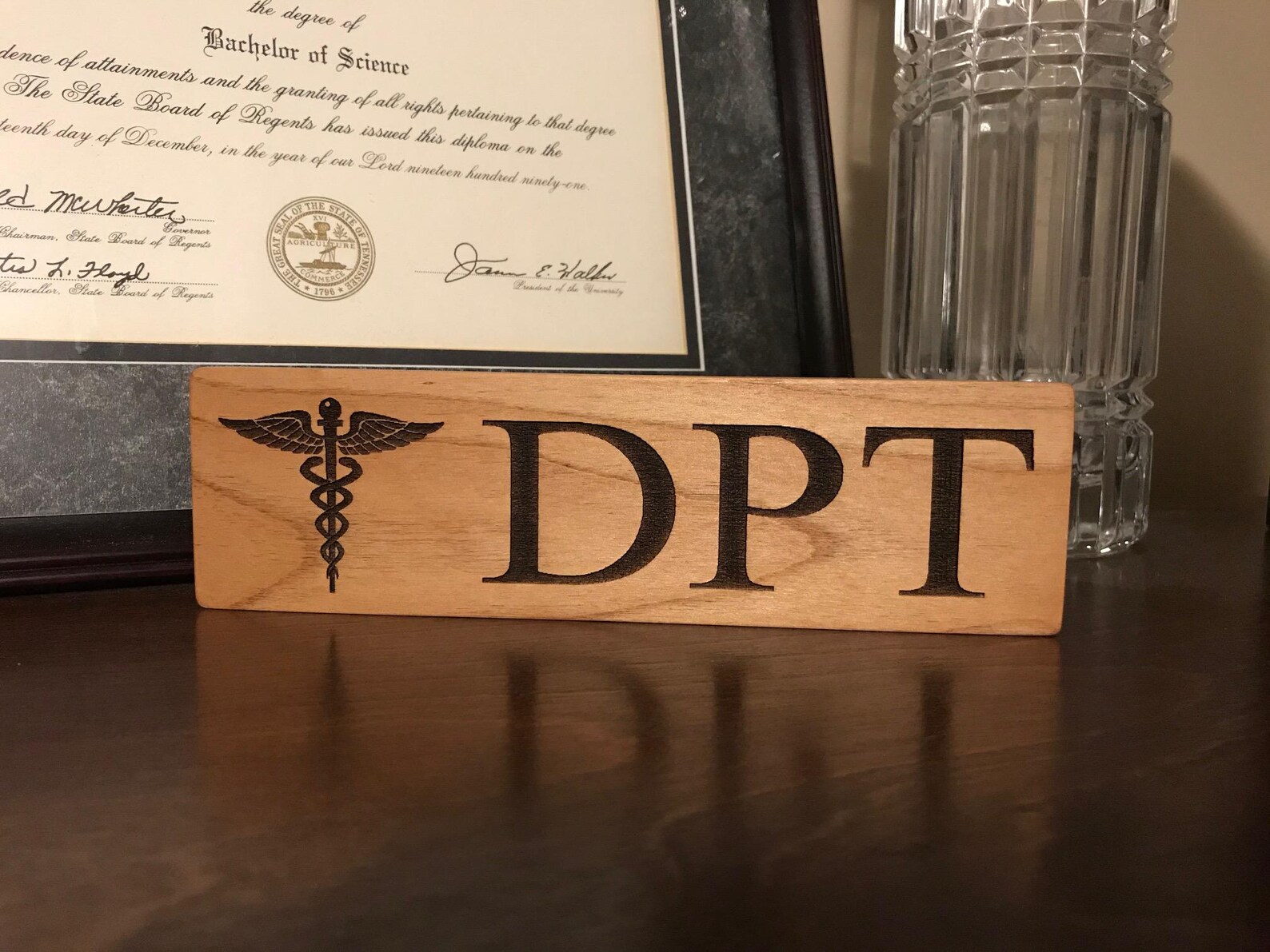 DPT, Wood Block, Laser Engraved, PT Gift, PT Graduation, Physical ...
