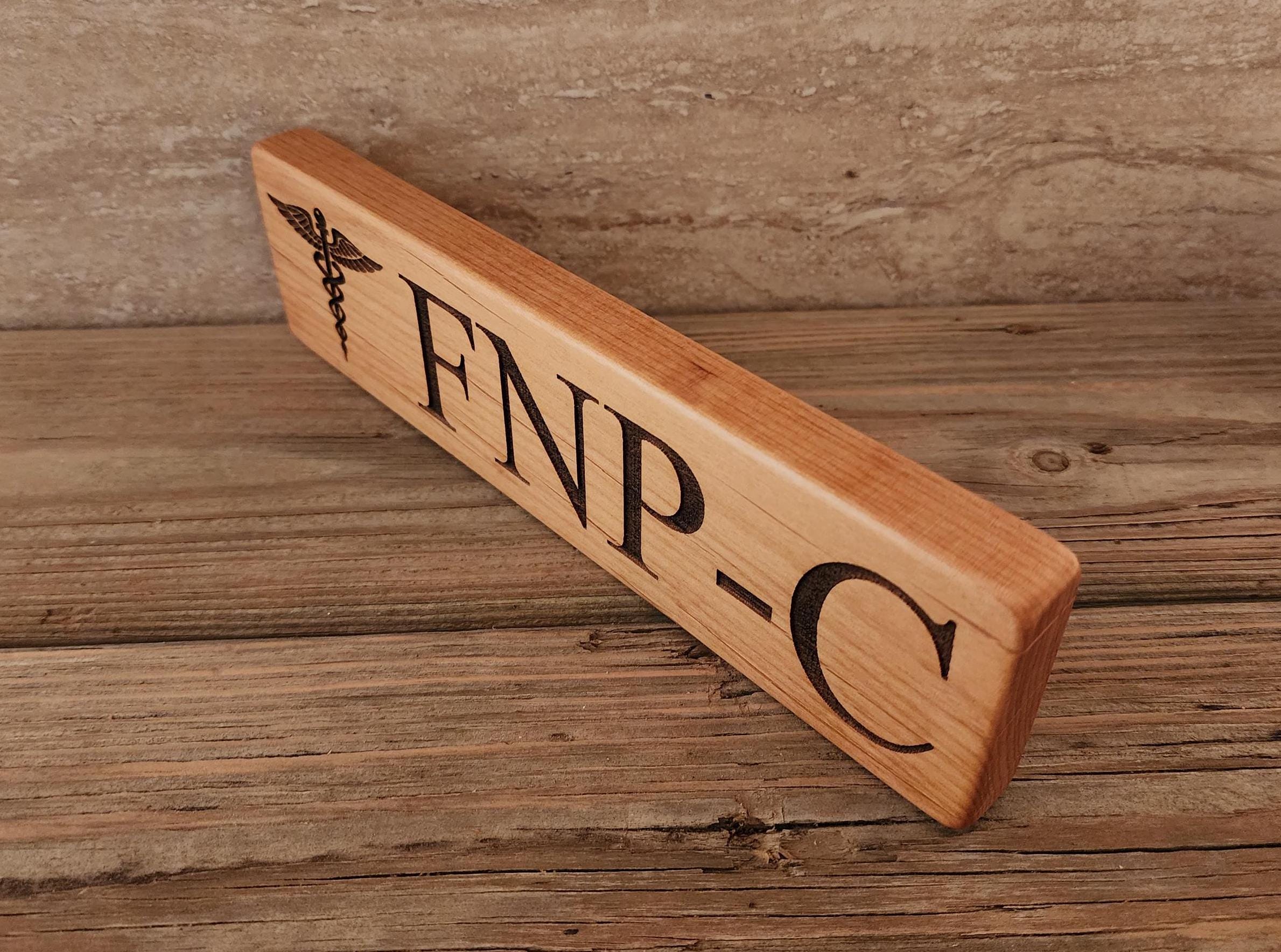 FNP-C, Laser Engraved, Wood Block, FNP-C Sign, Nurse Practitioner, NP ...