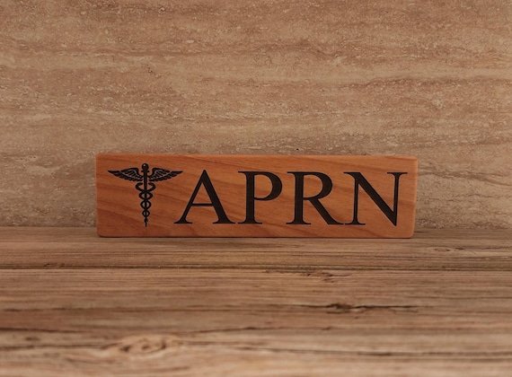 APRN, Laser Engraved, Wood Block Sign, Advanced Practice, Registered Nurse, RN Caduceus, Registered Nurse, RN Gift, Nurse Practitioner, rn