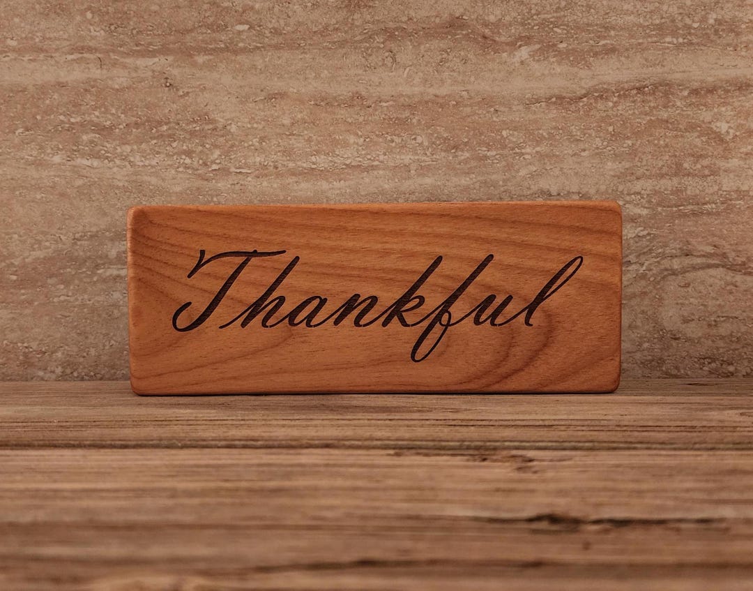 Fall Thankful Sign Thankful Sign, Thanksgiving Sign, Thankful Wood Sign, Laser Engraved ...