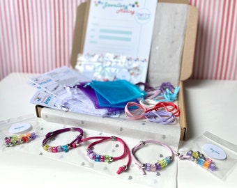 Name Bracelet Making Party Kit for 5/10/15 children | Personalised Name bracelets