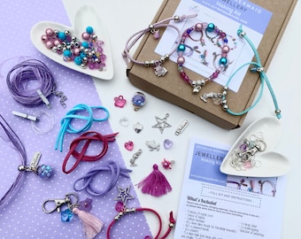 Rainbow Mermaid Deluxe Craft & Jewellery Making Kit - make 5 pieces