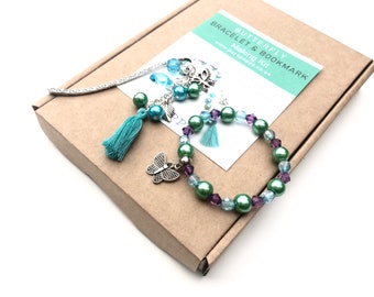 Woodland Butterfly Beaded Bracelet and Bookmark Jewellery Making Set