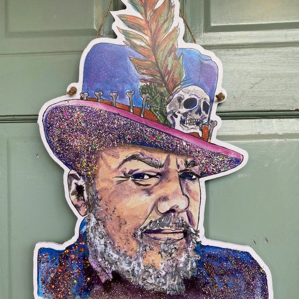 Doctor John Door Hanger: New Orleans Art, Door Hanger, New Orleans Decor, Louisiana Art, 504 Funk, Outdoor, Door Wreath, Made in NOLA