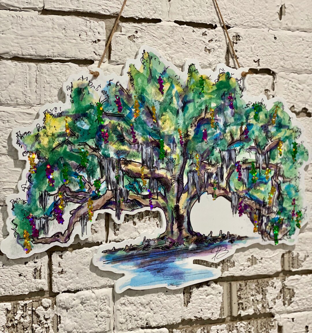 Mardi Gras Tree - watercolor Art Print for Sale by jay-p