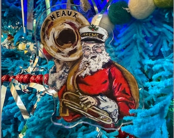 Acrylic Treme Santa Ornament