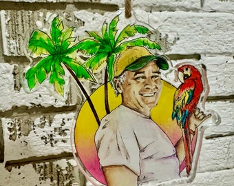 Acrylic Jimmy Buffett Ornament