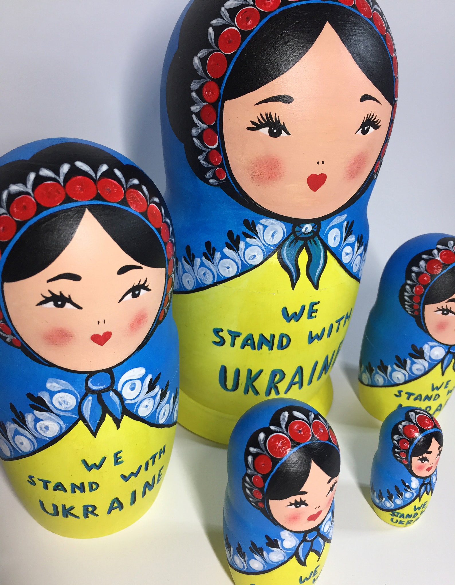 Solidarity With UKRAINE Nesting Dolls support for the Etsy