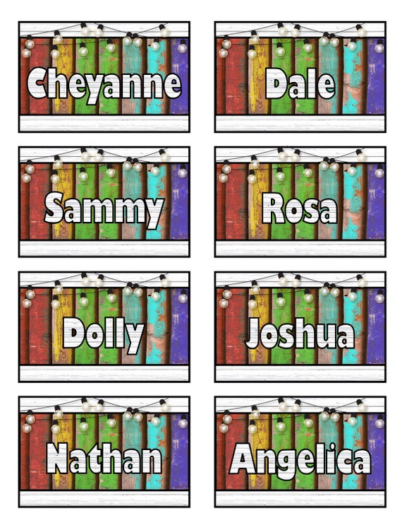 Summer Boardwalk Name Badge s Cubby s Classroom Etsy