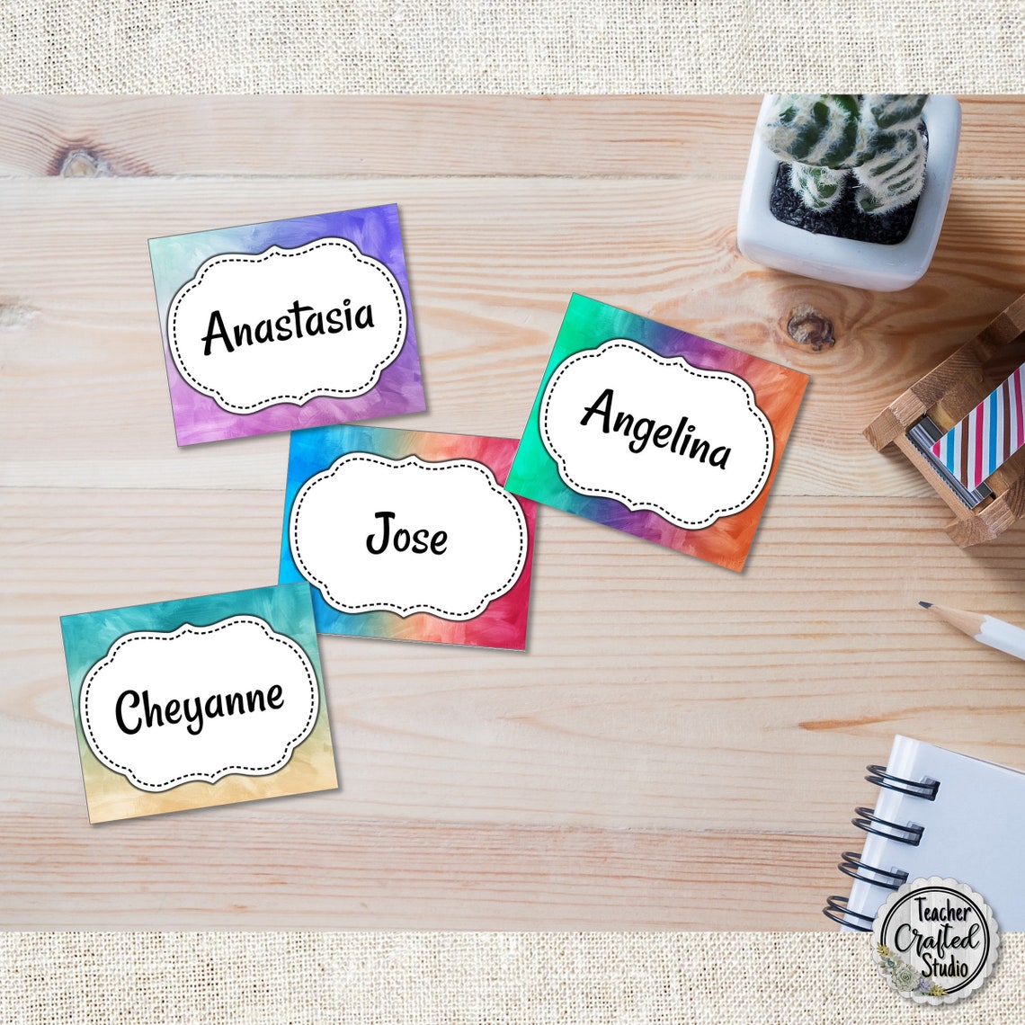 Printable Watercolor Tags Editable Organizational Tags Etsy