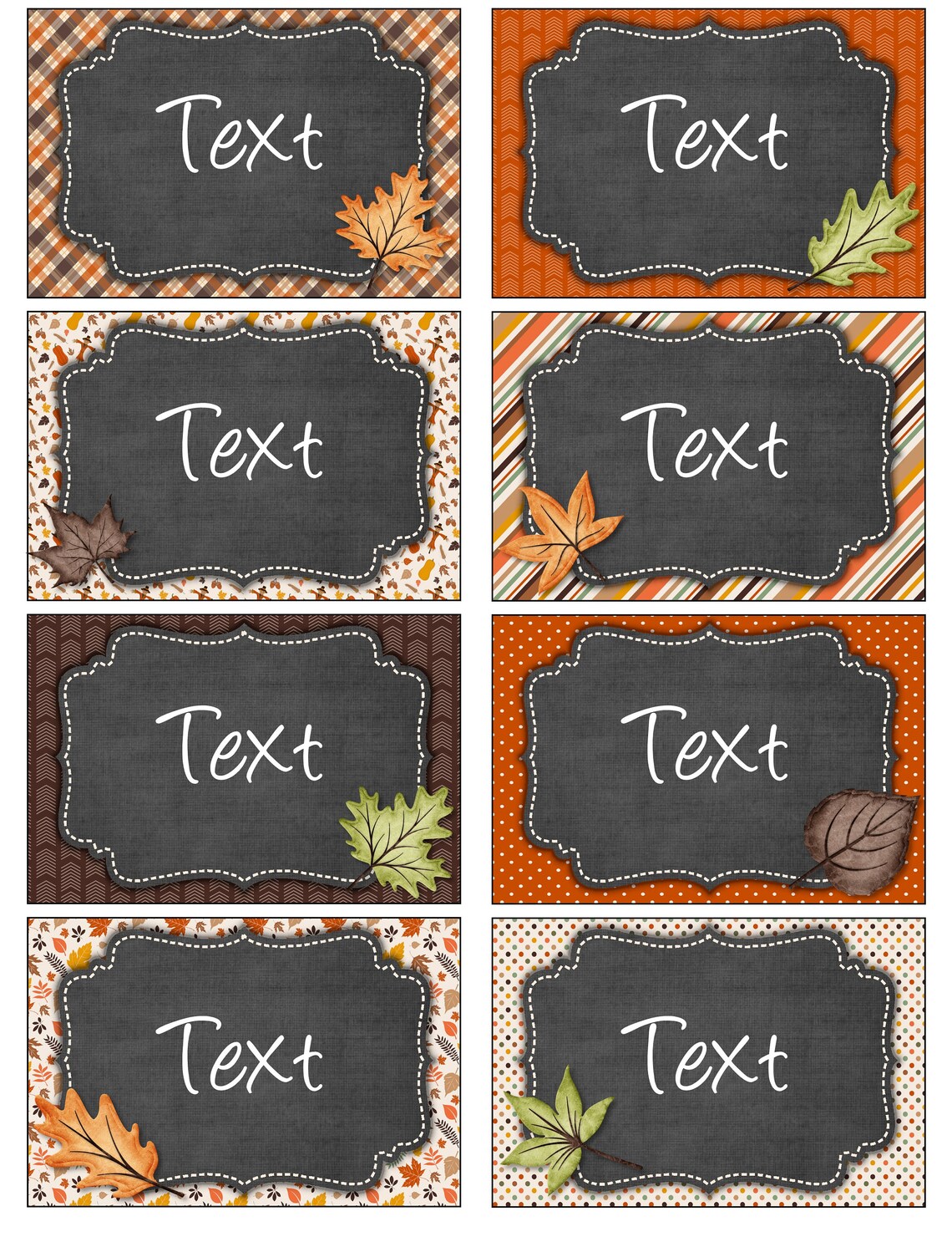 Fall Name Tags Printable Printable Templates