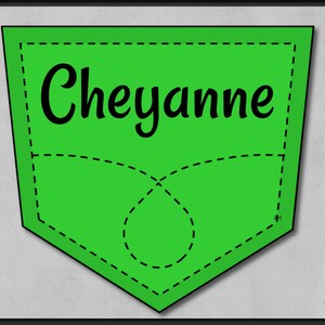 Jean Pocket Tags for Cubbies, Name Tags and Coat Hooks - Etsy