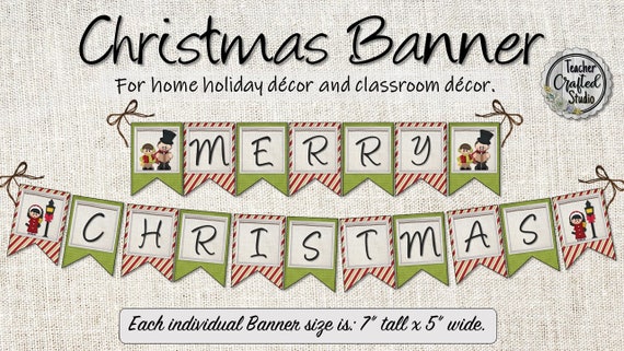 Printable Merry Christmas Carolers Banner Christmas Party Etsy