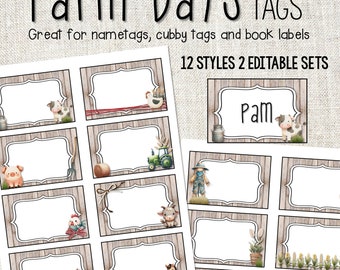 Farm Days Name Tags | Event Name Tags | Classroom Tags | Country Tags