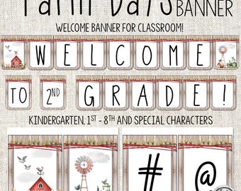 Farm Days Classroom Welcome Banner | K-8th Grade (Digital Download)