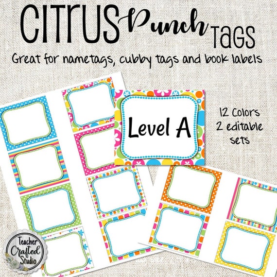 Printable Citrus Punch s Editable Organizational s Etsy