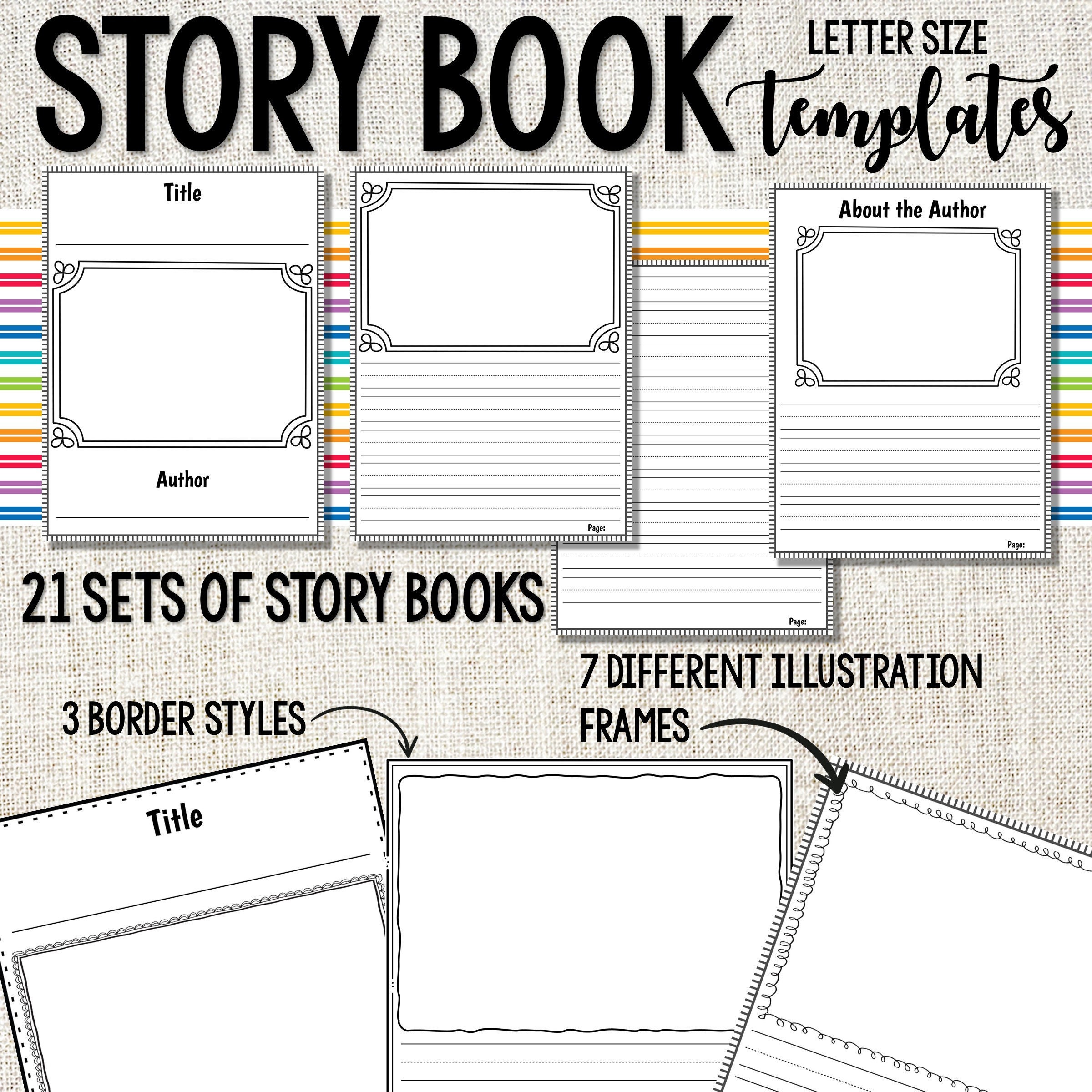 Blank Book Template for Story & Writer's Workshop - Portrait