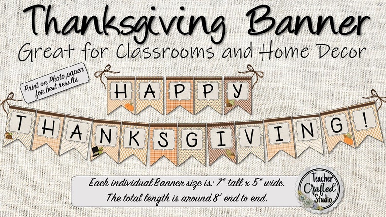 Printable Thanksgiving Banner - Trip Banner - Drop Banner - Clroom Banner - Thanksgiving get together photo regarding Printable Thanksgiving Banner called Printable Thanksgiving Banner - Trip Banner - Tumble Banner - Clroom Banner - Thanksgiving celebration
