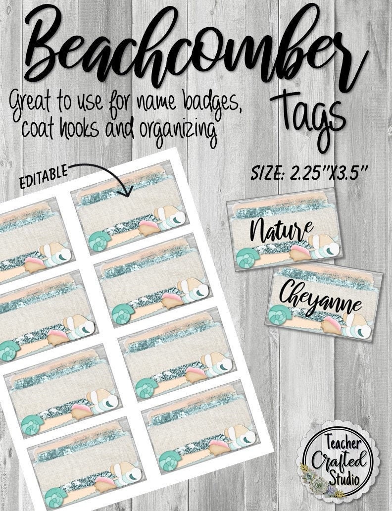 Organizing Tags Printable Cactus Tags Classroom Tags Coat hook Tags Teacher tools