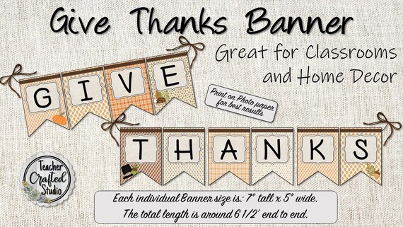 Printable Offer you Because of Banner - Trip Banner - Tumble Banner - Clroom Banner - Thanksgiving bash photograph regarding Give Thanks Banner Printable identify Printable Present Due Banner - Trip Banner - Tumble Banner - Clroom Banner - Thanksgiving social gathering