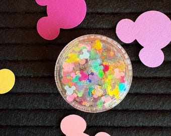 Iridescent Mickey inspired , face, body, hair glitter